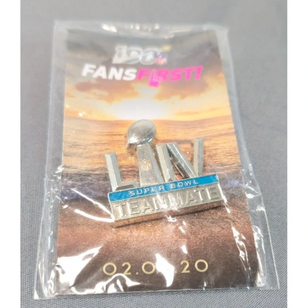 NFL Super Bowl LIV Teammate Pin Miami 2/2/20 Fans First Official NFL 100